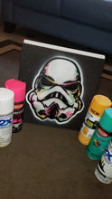 Load image into Gallery viewer, Storm Trooper head painting- 12" X 12" CANVAS
