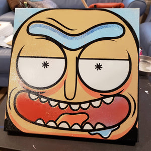 The square root of Rick - 12" X 12" CANVAS