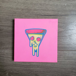 Pizza Skull - 6 " x 6" in CANVAS