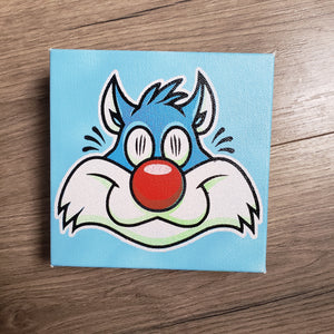 Cat Scratch Sylvester - 6 " x 6" in CANVAS