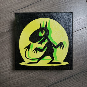 Lucy in the night - 6 " x 6" in CANVAS