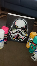 Load image into Gallery viewer, Storm Trooper head painting- 12&quot; X 12&quot; CANVAS