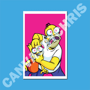 Limited edition Bart and Homer's THROUGH THE EYES OF YOUR SON - 11" x 17" PRINT